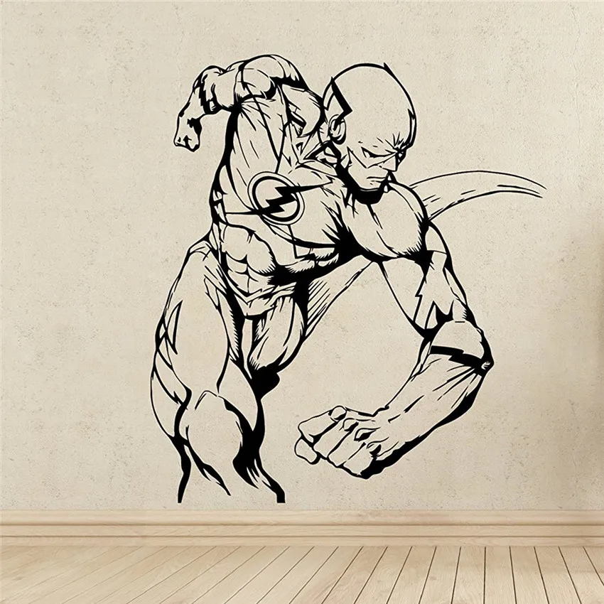 

Wall Stickers Home Decoration Accessories Flash Wall Decal Comics Superhero Vinyl Sticker Decor Removable Waterproof # M274