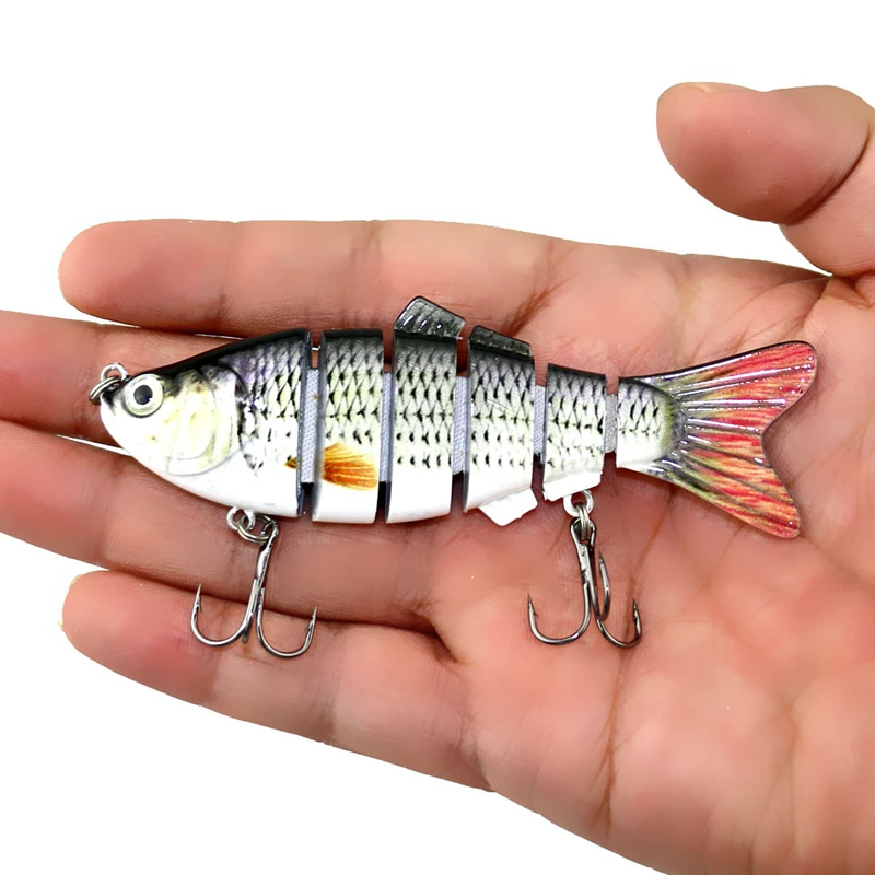 

2pcs 10cm 18g Big Lures 3D Eyes Lifelike Fishing Lures Jointed Sections Swim Bait Hard Bait Isca Artificial Lures Fishing Tackle