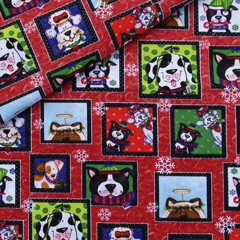 

171 - 110cmx50cm Cotton Woven Fabric - Cartoon - lovely dogs