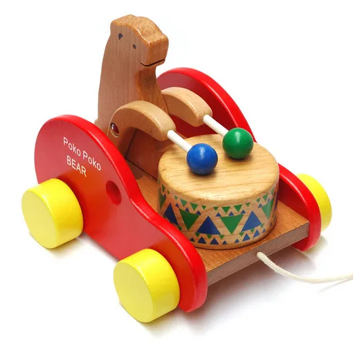 new versatile mini music bear baby toys car educational pull carts