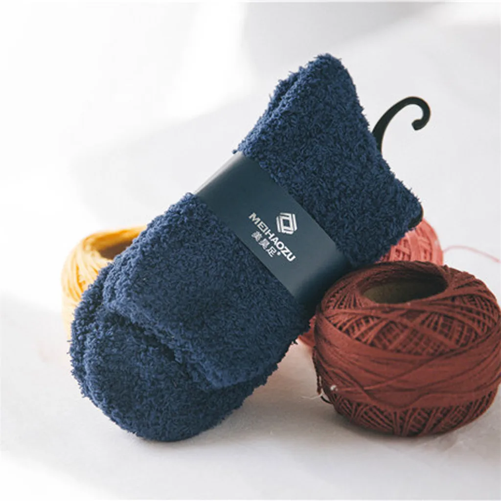 Эластичные домашние мягкие носки-тапочки для женщин и девочек пушистые теплые зимние дышащие носки разных цветов плюшевые носки