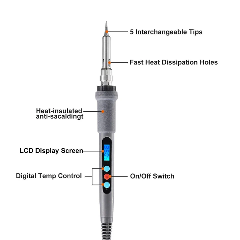 Термостатический ЖК-дисплей 220 В 110 В 60 Вт, паяльник с регулируемой температурой, Мини паяльная станция 936d, сварочные инструменты, ЕС
