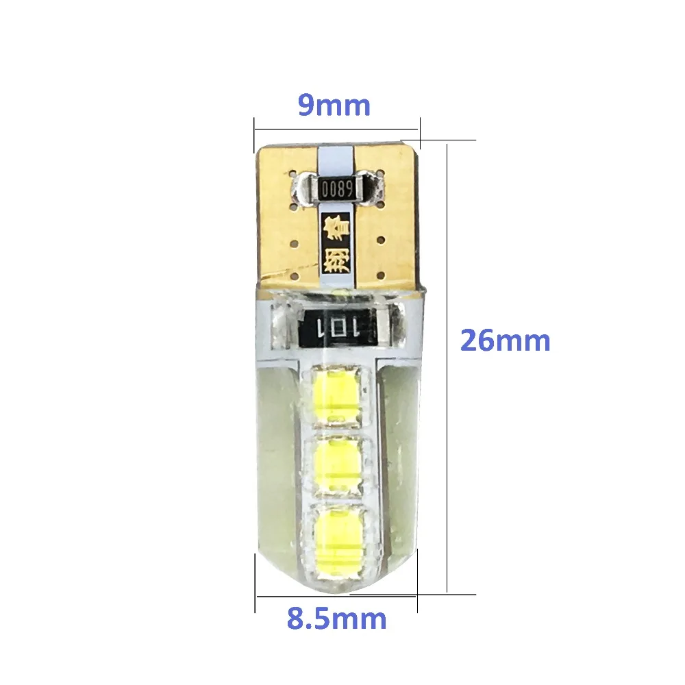 Супер яркий 20X T10 194 168 W5W 1820 6 SMD Силикагель Свет T10 5W5 лампочки автомобильный индикатор просвет Светодиодная лампа для чтения настольная лампа