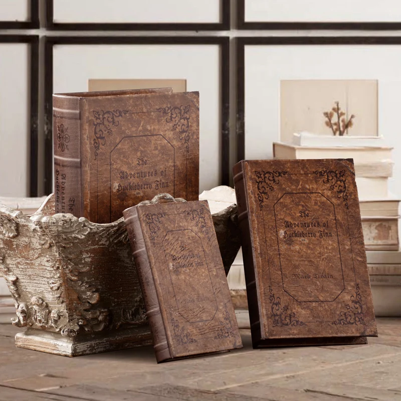 Vintage libro falso decoración libros modelo americano retro antiguo