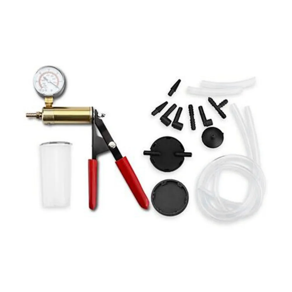 New Styling Hand Held Vacuum Pump Tester Set & Brake Bleeder Kit Car