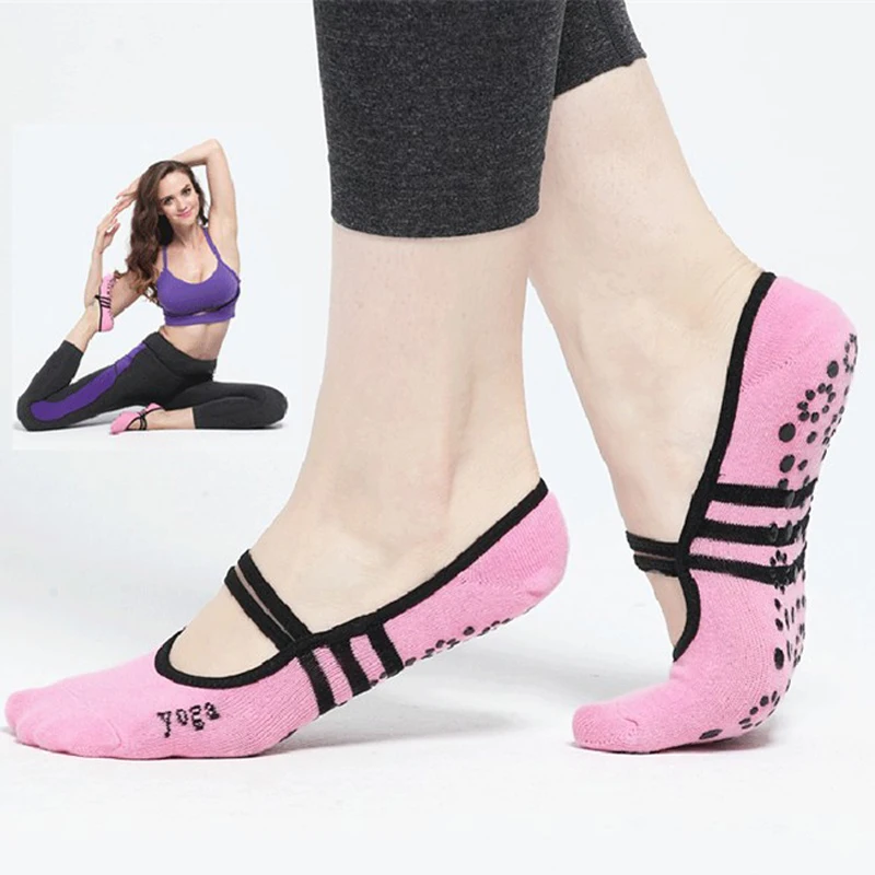 Image New Arrival 2 Colours Women Fashion Anti Slip Cotton Yoga Socks Ladies Pilates Socks Ballet Socks Dance Socks Free Shipping