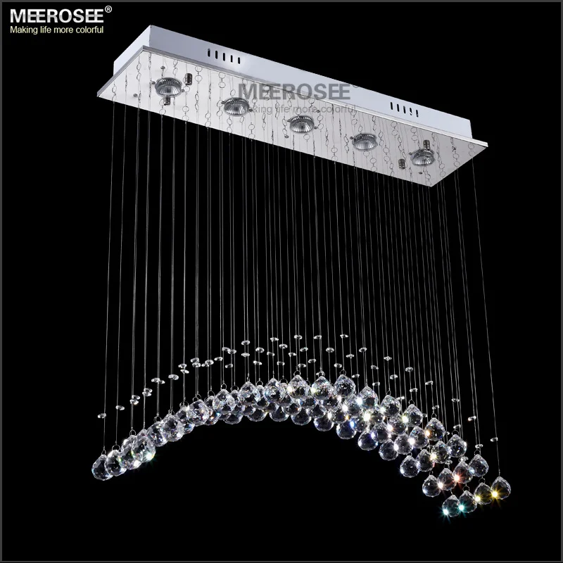 

HOT! Modern Crystal Ceiling Light Fixture Rectangle Curtain Crystal lustre Lamp for Bedroom Living room lampara techo Luminaires