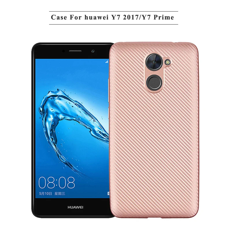 carbon fiber silicone case huawei y7 2017 y7 prime (6)