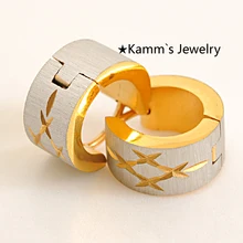 Мода 316L нержавеющая сталь мужские золотые серьги золотые ювелирные изделия высокого качества KE010