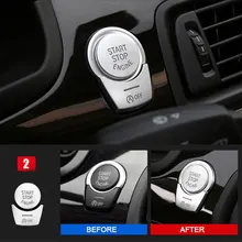 Car styling Chrome Interior interruptor de PARADA de PARTIDA DO MOTOR botão Covers Guarnição Adesivos para BMW 5/6/7 series f10 GT F07 F chassis