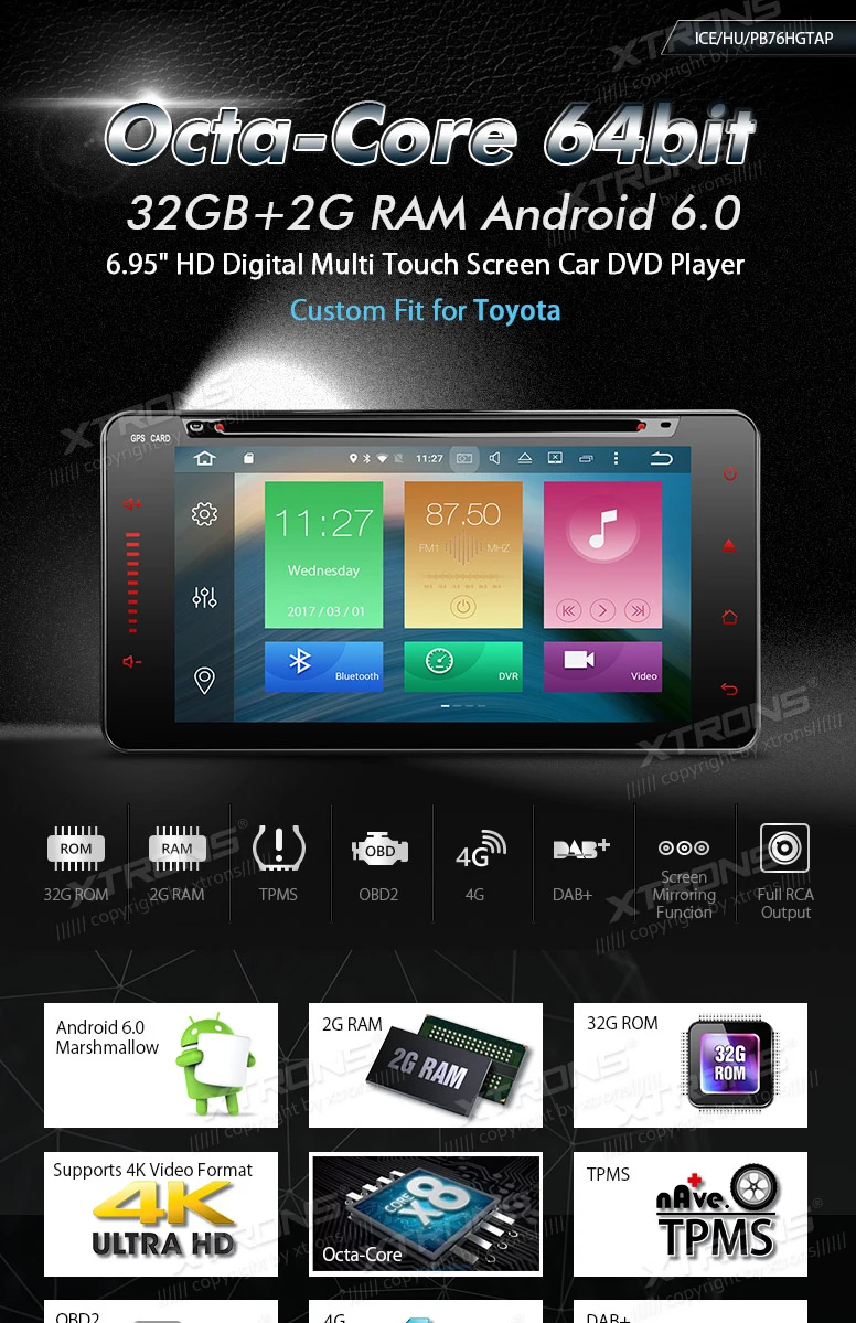 Perfect Android 6.0 OS 6.95" Octa-Core Car DVD for Toyota Vios 2003-2010 & FJ Cruiser 2003-2010 & Tundra 2003-2006 with 2GB RAM 32GB ROM 0 Perfect Android 6.0 OS 6.95" Octa-Core Car DVD for Toyota Vios 2003-2010 & FJ Cruiser 2003-2010 & Tundra 2003-2006 with 2GB RAM 32GB ROM 0