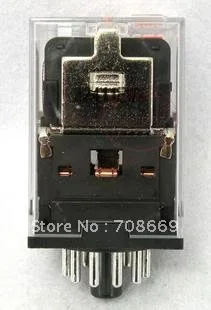 10 шт./набор, база+ катушки реле мощности MKS3P 8pin 2NO 2NC 10A(нет) 5A(NC) DPDT AC220V