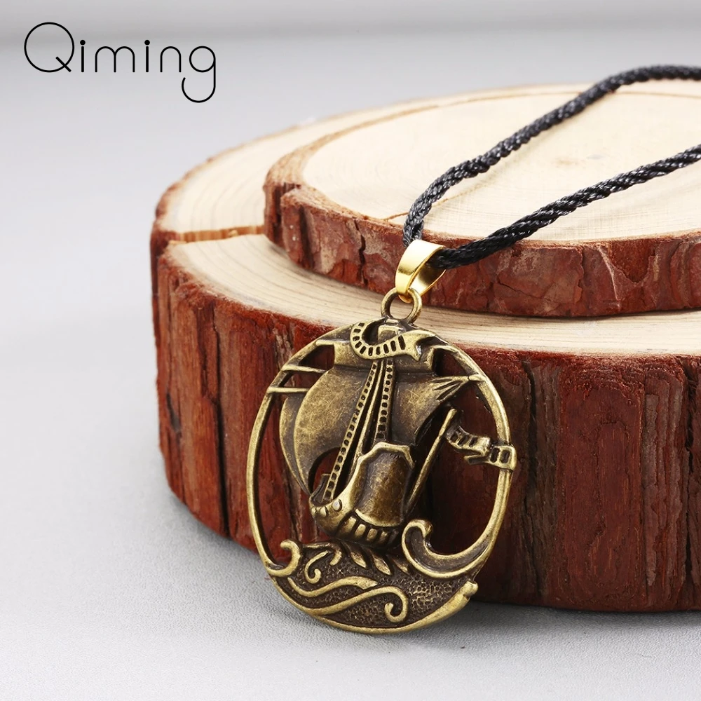 

Handmade Ship Model Men Necklace Chokers Vintage Vessel Pendant Indian Jewelry Accessories Dropshipping Women Necklaces