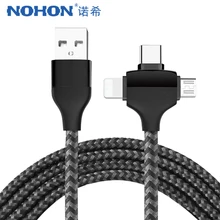 NOHON Универсальный usb кабель для зарядки 8 Pin для iPhone X XS MAX XR 8 Micro usb type C Android телефон зарядное устройство шнур для samsung Xiaomi