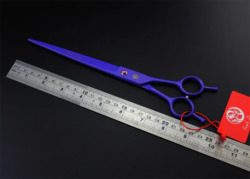 Purple Dragon 9 inch Professional Pet Scissors Dog Hair Cutting Shears Dog Grooming Scissors Straight Type High Quality (4)
