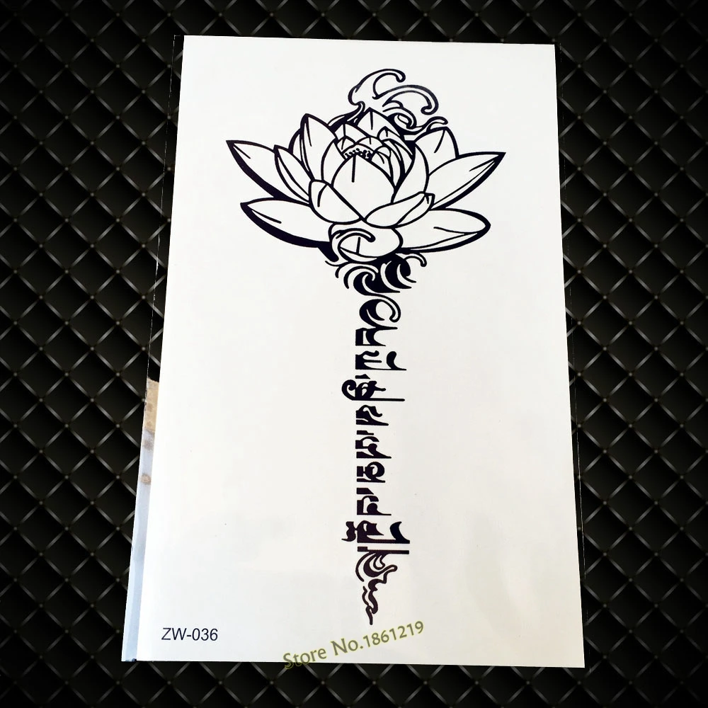 Sexy Corps Maquillage Bras Tatouage Manches Gzw 036 Sanscrit