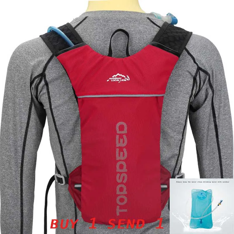 5 L Red Colors Женский Мужской рюкзак для бега, гидратация 5л/2л, рюкзак для езды на велосипеде, бега, спортивный рюкзак для бега, сумка для марафона, купить 1 отправку 1 - Цвет: 5 L Red Colors