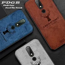 PDGB TPU resistente funda para Nokia 7 Plus 7,1 8,1 5,1 6,1 Plus funda Nokia X7 X6 X5 patrón de tela de moda cubierta de ciervo de alce(China)