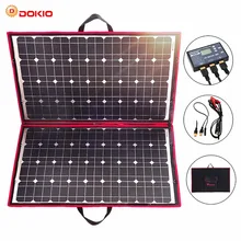 Dokio 18 V 100 w солнечная панель 12 V Гибкая Складная солнечная зарядка мобильный телефон usb наружная солнечная панель s для кемпинга/лодок/дома