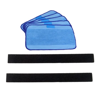 

2x robot wheel tire 5x mop cloth Replacment for iRobot braava 320 380 381 380T 390 390T Mint 4200 4205 5200 5200C cleaner parts