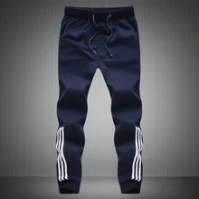 

Skinny Sweatpants Mens 2018 Mens Pants New Fashion Joggers Striped Slim Fitted Pants Gyms Clothing Plus Size 5XL Harem Pants