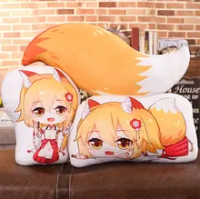 Oreiller en peluche Double face Sewayaki kitsune no senko-san fox miss tail, oreiller Cosplay, traversin unisexe pour enfants et adultes