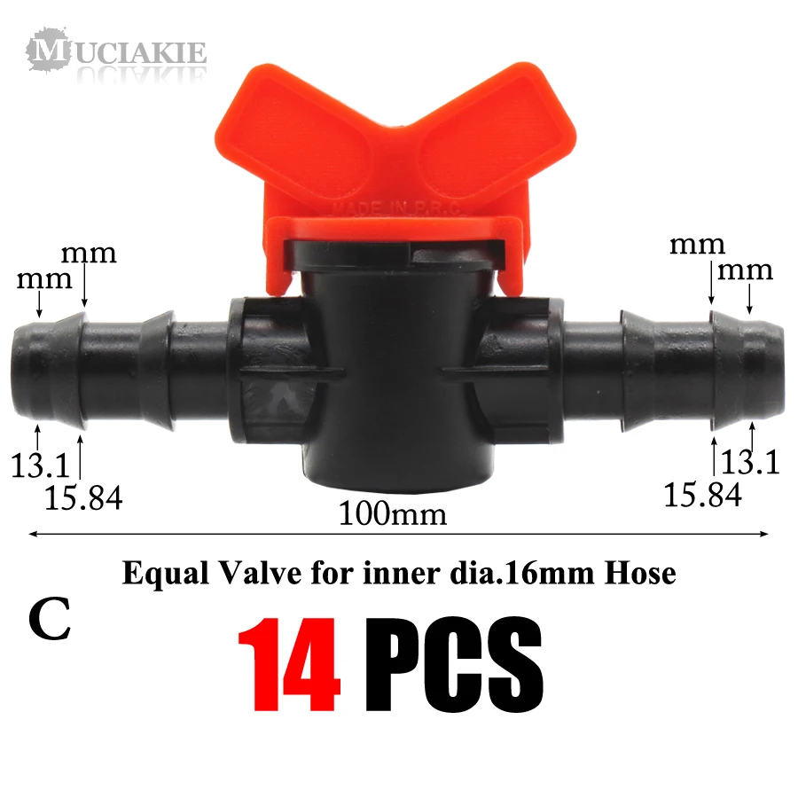 MUCIAKIE лента для капельного орошения шланг трубки садовые соединители для воды 4 8 16 20 25 мм Barb адаптер 1/" до 16 мм замок с отключением - Цвет: CxAB322CL