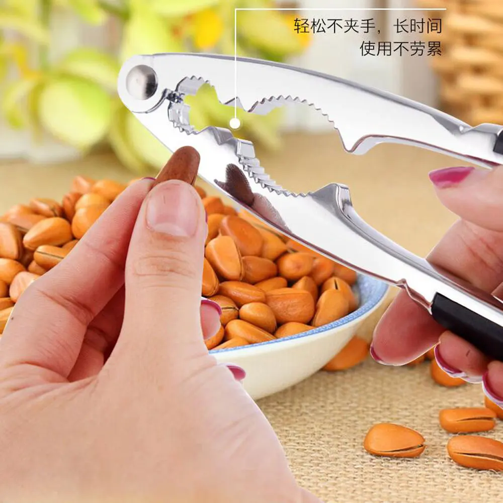 

Hot sales Multi-functional Nut Clip Crap Tool Nut Cracker Quick Walnut Almond Pecan Nutcracker Zinc Alloy Opener