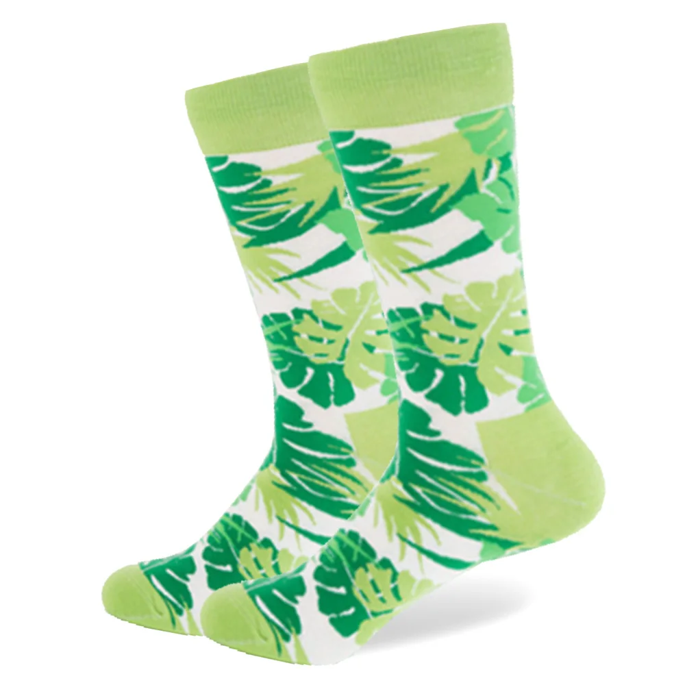 10 пар/лот красочные Для мужчин хлопковые носки с ума Повседневное Экипаж смешные носки авокадо банана Фламинго узор новинка уличная