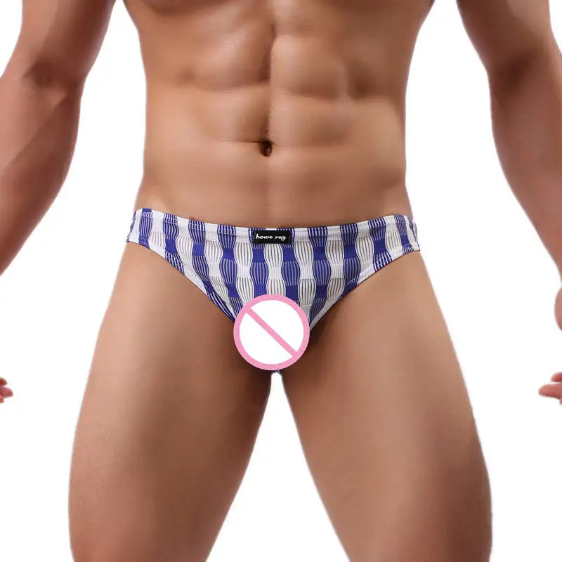 

Sexy Men's Low-rise Underwear Briefs Soft Bulge Pouch Jockstrap Underpants Lantern Printed Triangle Panties Breathable Briefs