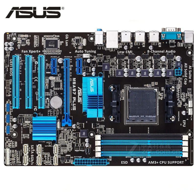 Материнская плата ASUS M5A97 Plus DDR3 для AMD 970 десктопная материнская системная USB 2 0 SATA III