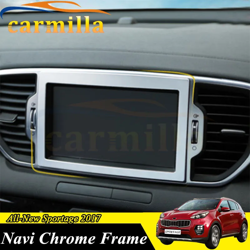 Prix pour Voiture Navigation Panneau Central Décoration Cadre ABS Chrome Mat Couverture Autocollant Pour Kia Tout Nouveau Sportage Nouveau Sportage QL KX5 2017 Prix pour Voiture Navigation Panneau Central Décoration Cadre ABS Chrome Mat Couverture Autocollant Pour Kia Tout Nouveau Sportage Nouveau Sportage QL KX5 2017
