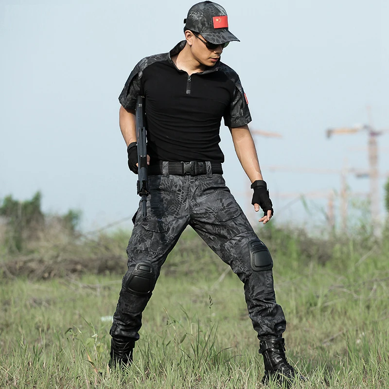 Buy Summer Tactical Camouflage Army Combat Suit Men Typhone Military Uniform