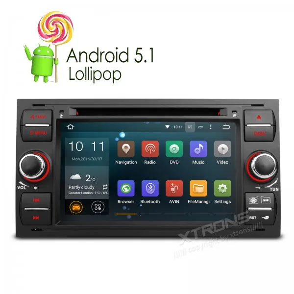 7 Quad Core 64 Bit Android 5 1 OS Car DVD for Ford C Max 2007
