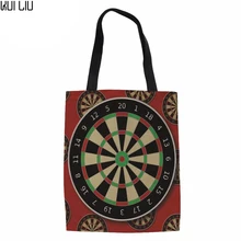 Женская Холщовая Сумка ручной работы из хлопка DARTBOARD MANDALA ART 3d печать для путешествий женские складные длинные сумки для покупок на плечо