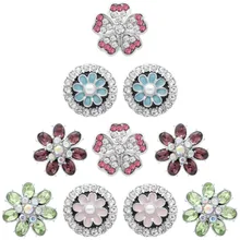 10 шт. модный красивый цветок круглой формы красочные застежки со стразами бусины 18 мм застёжка, бусинка застежка браслета ювелирные изделия оптом