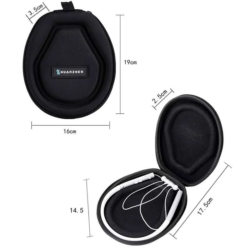 Portable Headphone Case Waterproof Shockproof Headset Boxes For Sony LG WIH700 750BT Neck Mounted Bluetooth headest