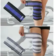 2 шт./лот спортивные повязки для спортзала поддержка колена/запястья/локоть/Руки Протектор Эластичный Защита ног Тяжелая атлетика обертывание бандаж брекеты ремни