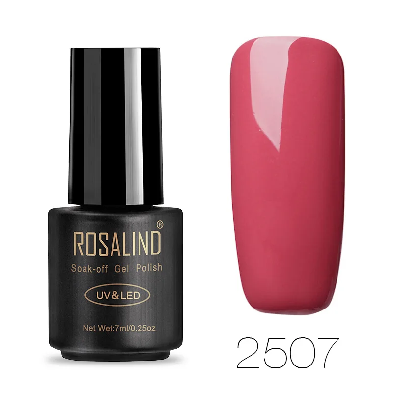 ROSALIND набор гель-лаков для ногтей гель Лаки 7 мл дизайн ногтей Маникюр УФ лампа поли гель для ногтей впитать ногти аксессуары - Цвет: RA2507