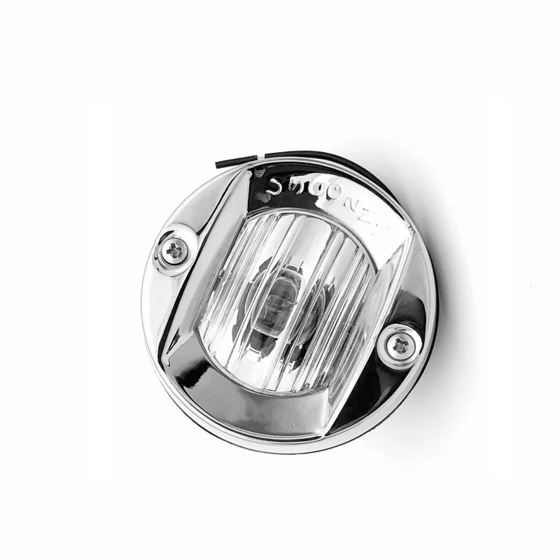

12V 24V Round Stainless Steel Marine Boat Light Navigation Transom Light 8W Tungsten Bulb Lamp Waterproof