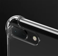 Crystal Clear Shock Absorption Flexible Silicone TPU Case Anti-Scratch Slim Protective Cover For iPhone