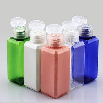 

50ml plastic PET empty Shower Gel bottle with flip top cap,cream lotion bottle containers free refillable bottles for cosmetics