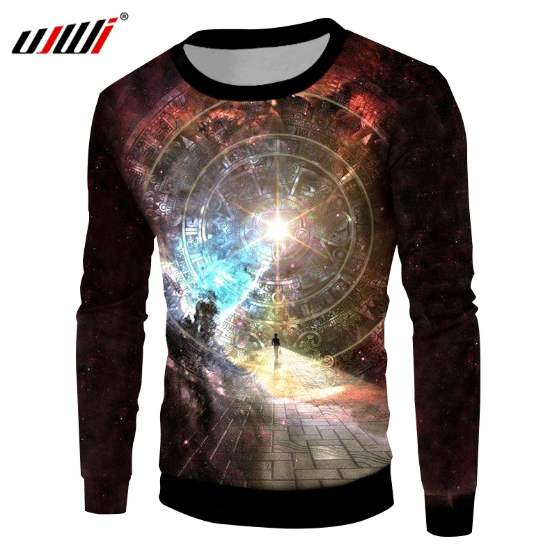 

UJWI Starry Star Pullovers 2018 New Arrival Men Creative Design Galaxy Space Printed 3D Sweatshirt Hoodies Hombre Casual Sweats