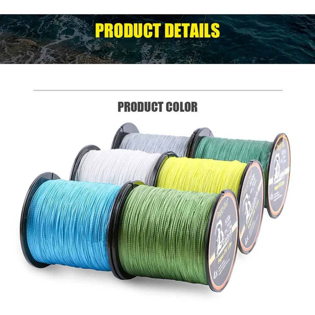 Linha de Pesca Linha de Peixes Linhas para a Linha de Pesca da Carpa Trançado Azul Forte Força 12lb-80lb Multifilament Trança Linhas para a da Carpa 500m pe 4 Fio 6 500m linha de pesca pe 4 fio