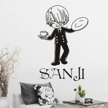 

Creative DIY wall art of wall stickers kids rooms Japanese anime One Piece Sanji home decoration wall stickers living room T486