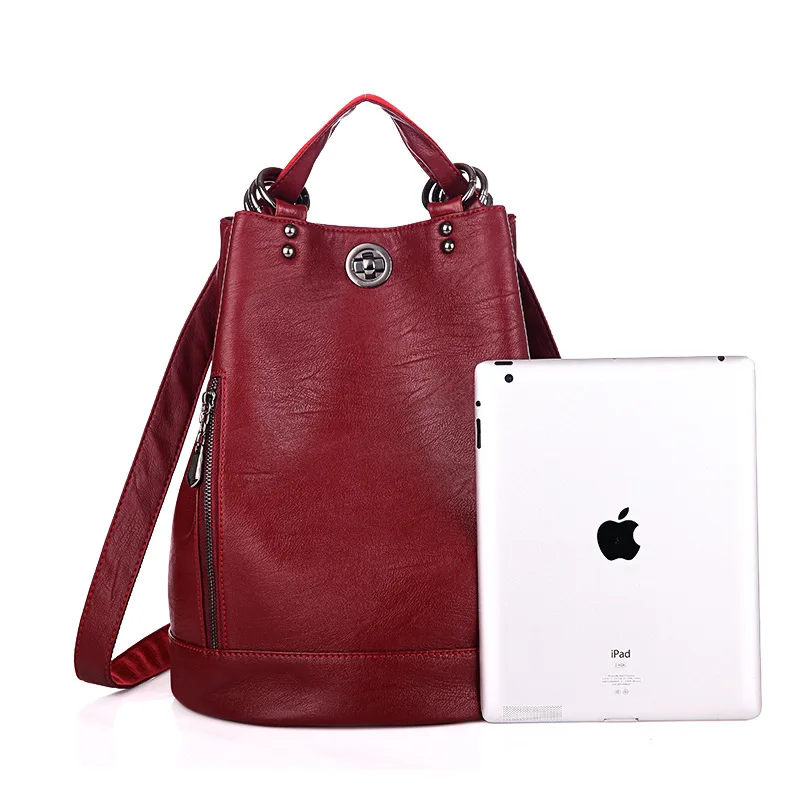 2019 женский рюкзак mochila feminina повседневный многофункциональный кожаный сумка на