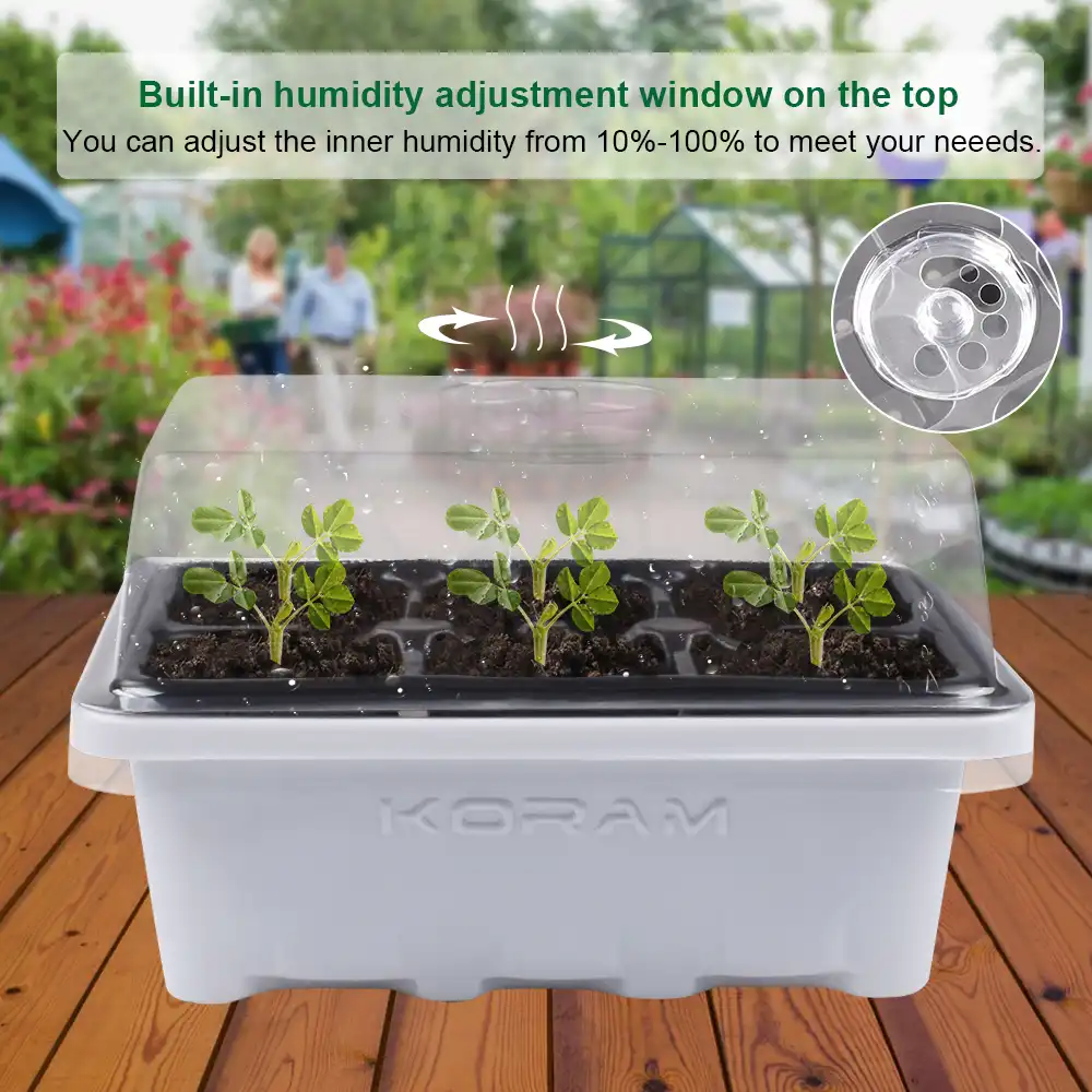 KORAM 10 Set Seed Tray Seedling Starter Trays Plant Grow Starting Germination