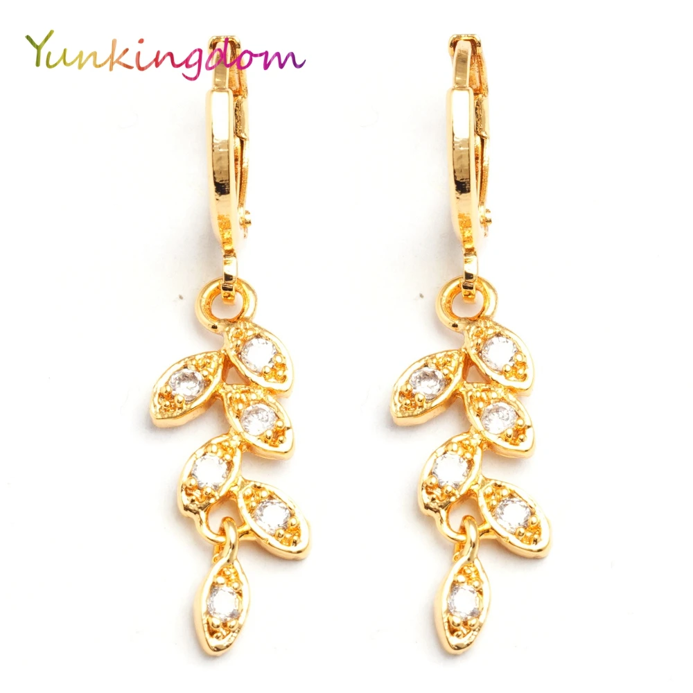 Висячие серьги Yunkingdom с листьями женские модные для женщин|earrings boy|earrings onyxearrings
