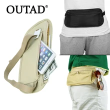 Travel Pouch Hidden Zippered Waist Compact Security Money running / sport Waist Belt Bag free shipping