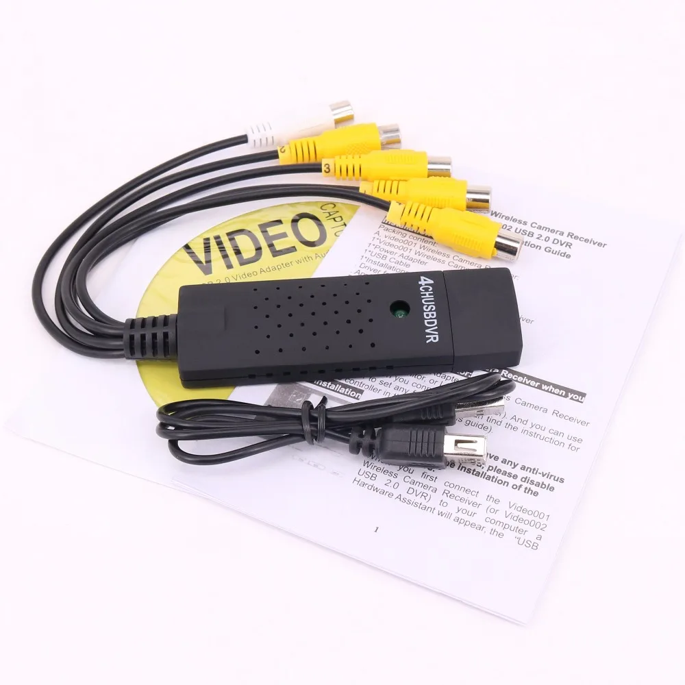 4 канальная USB Карта видеозахвата DVR для монитор камеры CCTV DVD Usb плата Dvr VHS